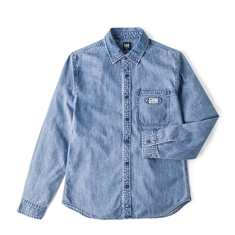

Lee Джинсовая рубашка мужская светло-голубая