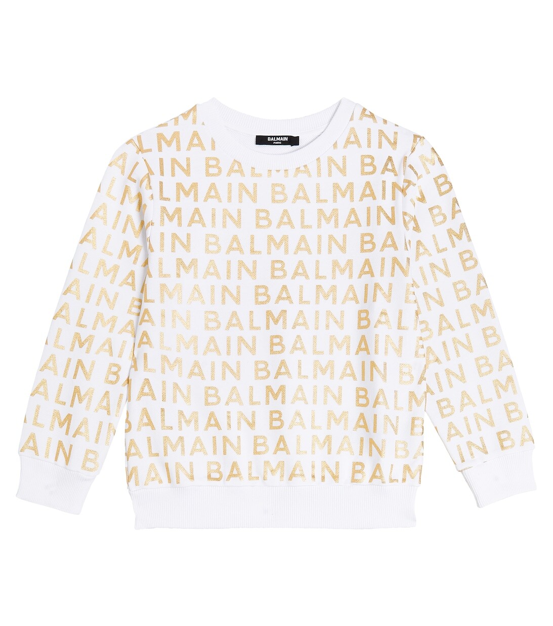 

Толстовка из хлопка с логотипом Balmain, белый