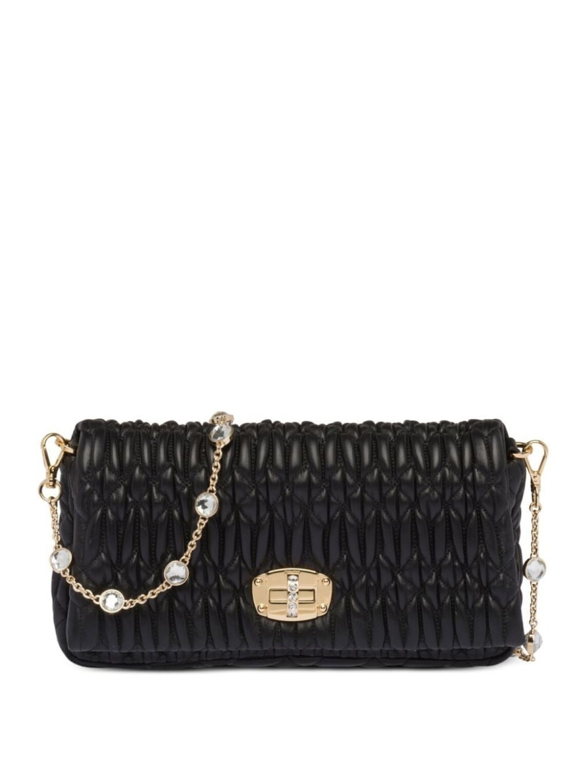 

Сумка Miu Miu Crystal Cloqué, черный