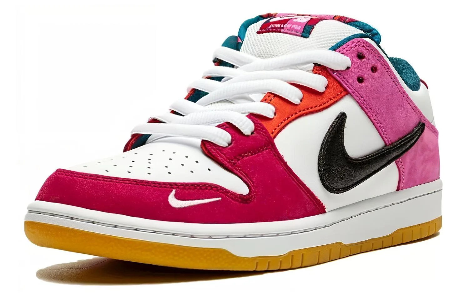 Кроссовки Nike SB Dunk Low Pro X Parra 'Friends & Family', белый красный зеленый — фото 3