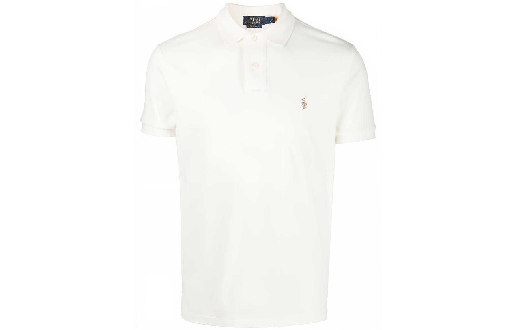 

Классическая поло с сеткой Polo Ralph Lauren, молочно-белый