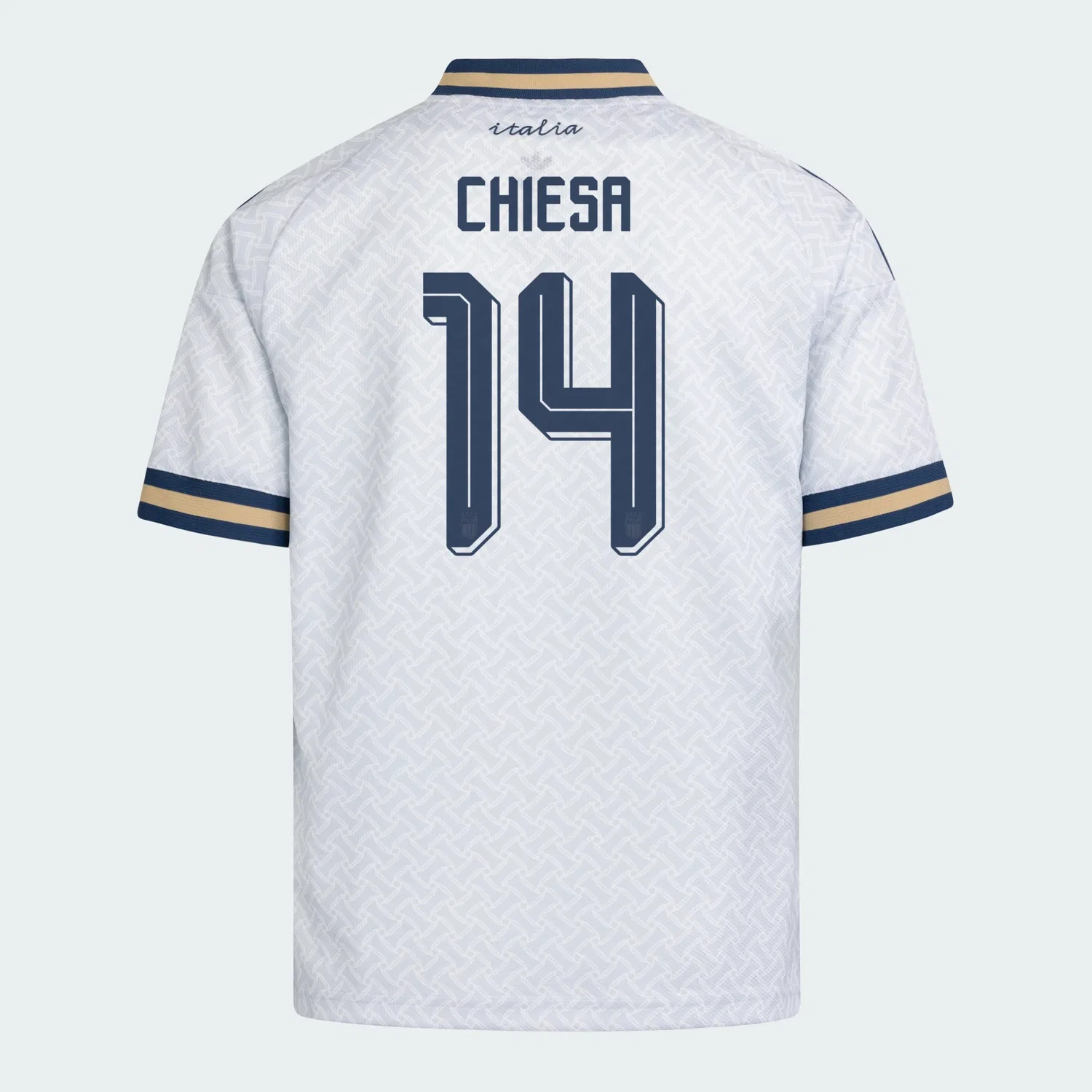 Детская футболка adidas Italy 26 Away Barella Kids Jersey, Aeroblue / Soccr-Ity-2W7