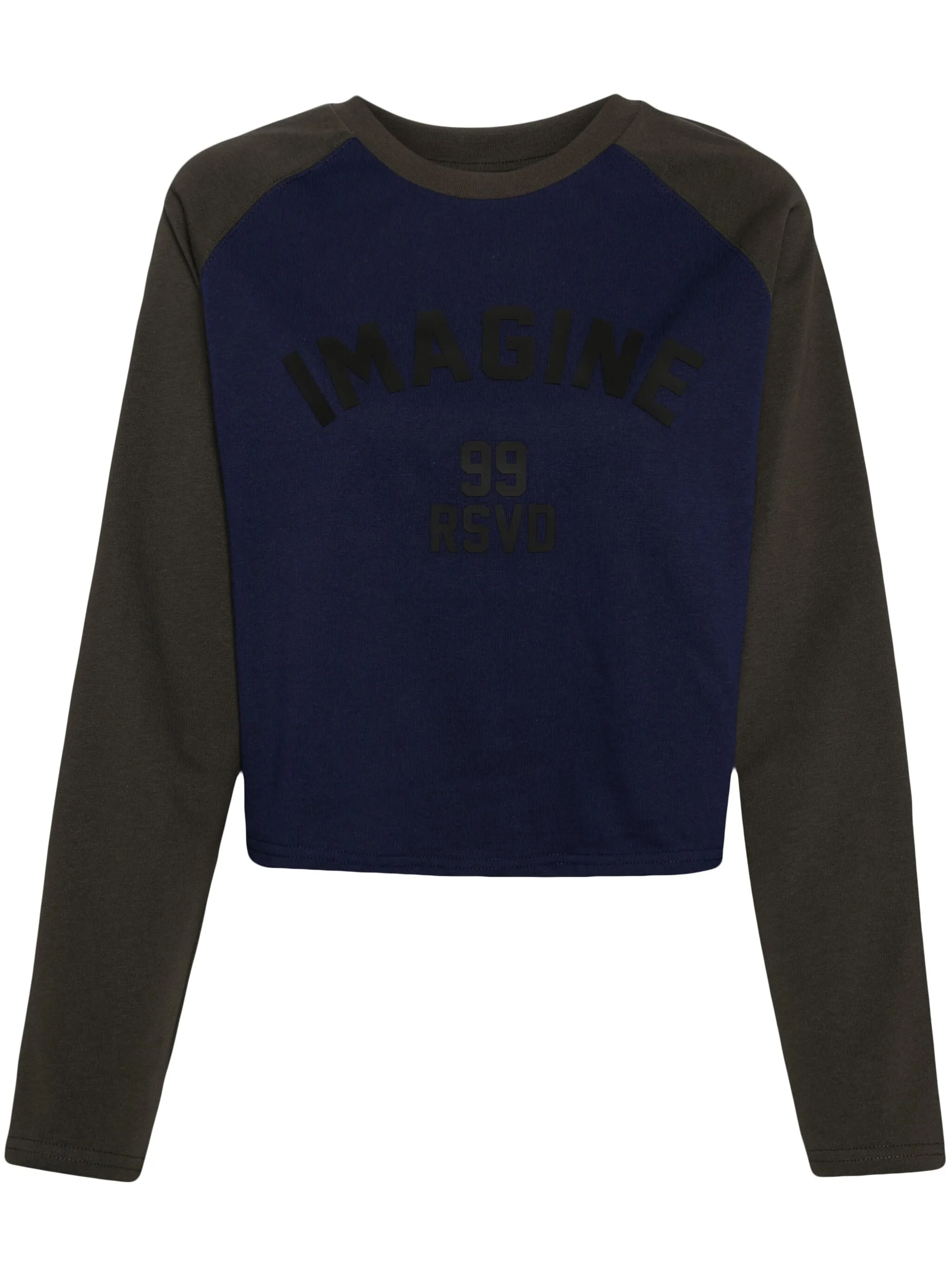 

Футболка с рукавами реглан и надписью Izzue, синий