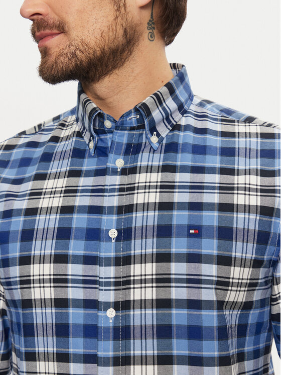 Рубашка обычного кроя Heritage MW0MW37566 Tommy Hilfiger, синий — фото 4