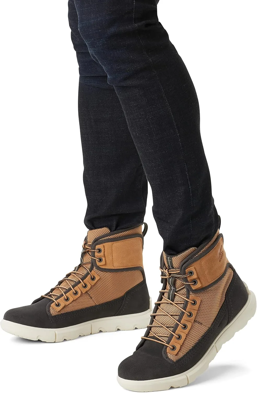 Водонепроницаемые зимние ботинки Sorel Explorer Mission Boot для мужчин, коричневые (Tawny Buff x Jet) — фото 2