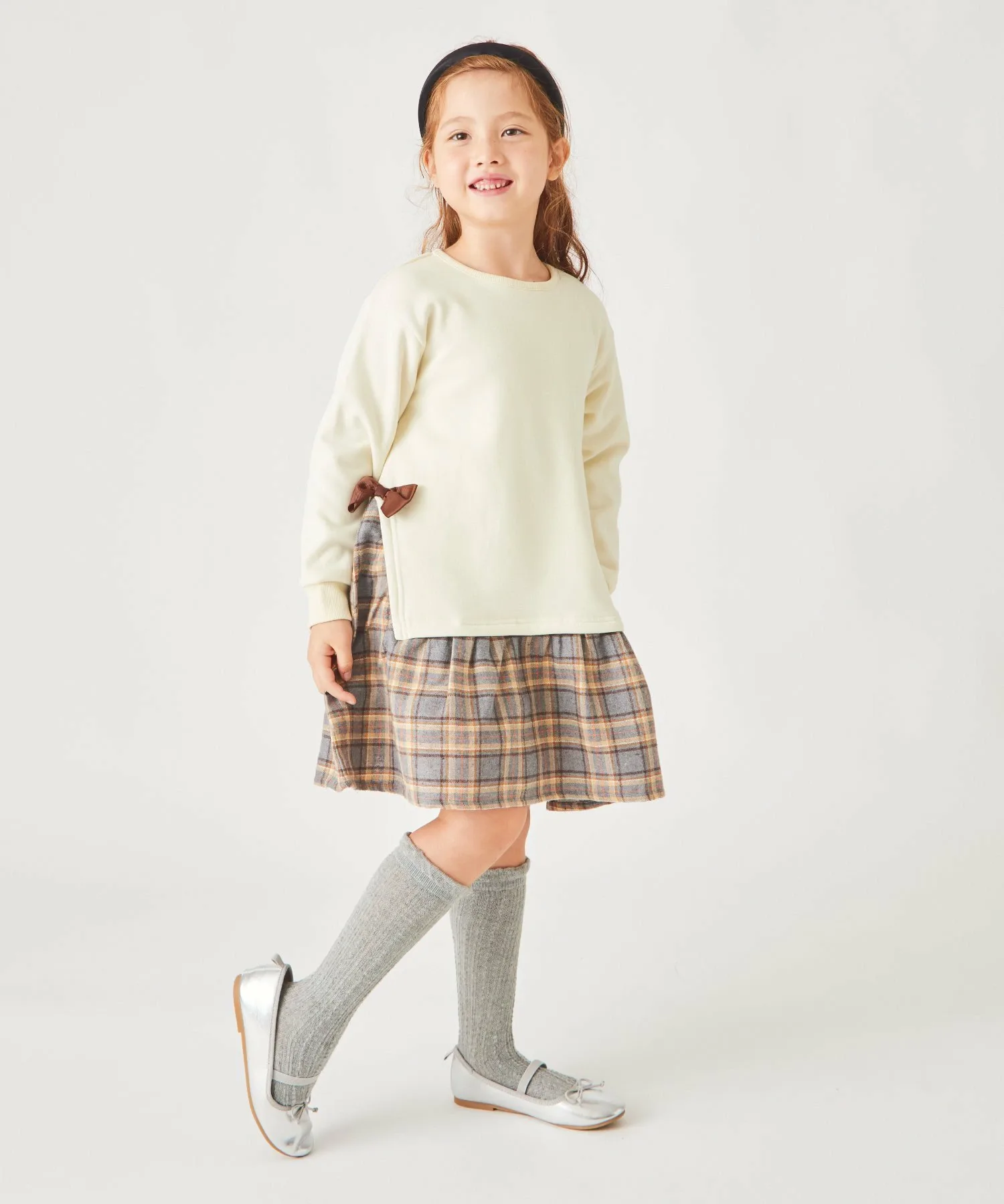 Многослойное платье на флисовой подкладке Ever Closet, ivory