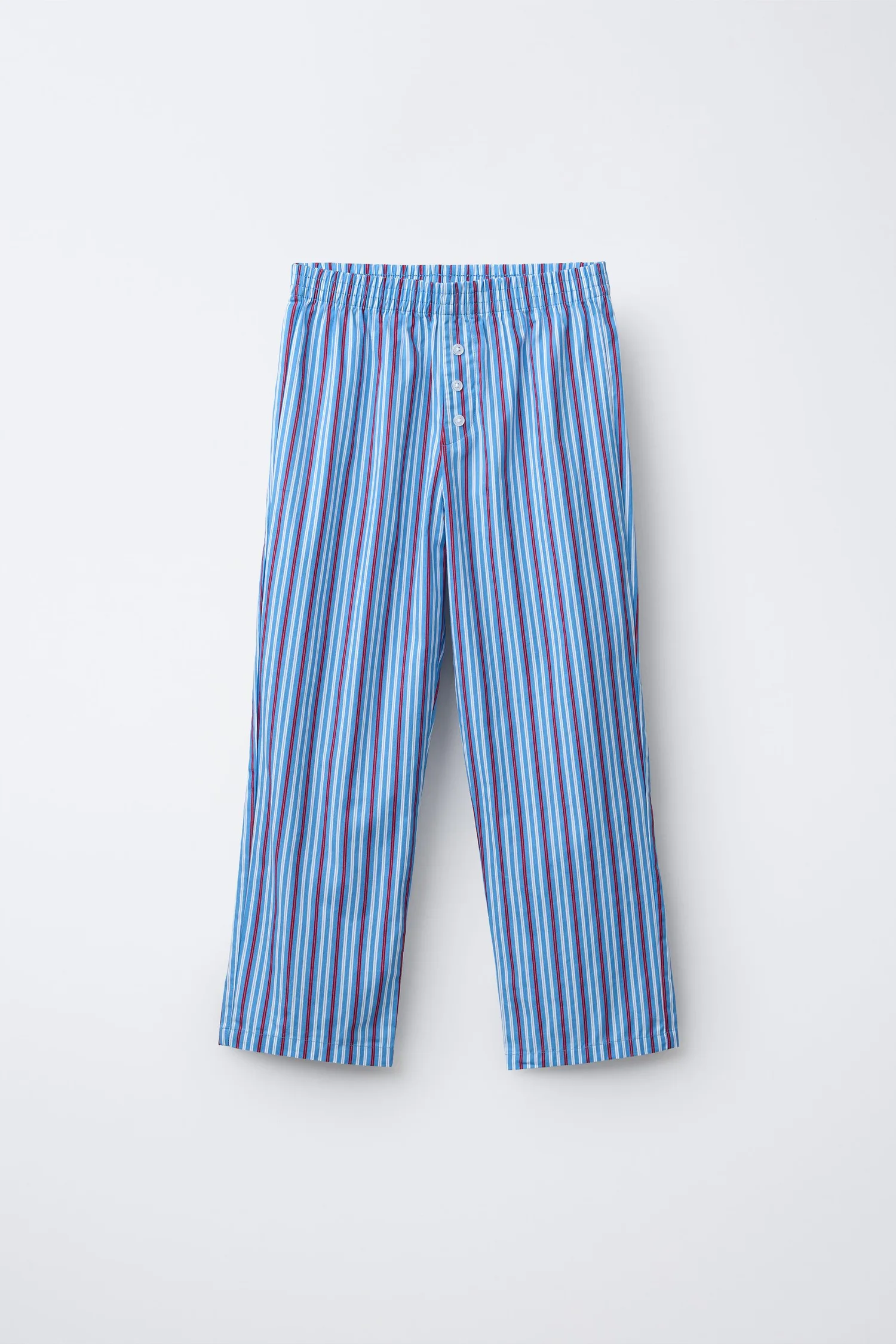 Для детей 6-14 лет / пижамный комплект в полоску Zara, синий — фото 4