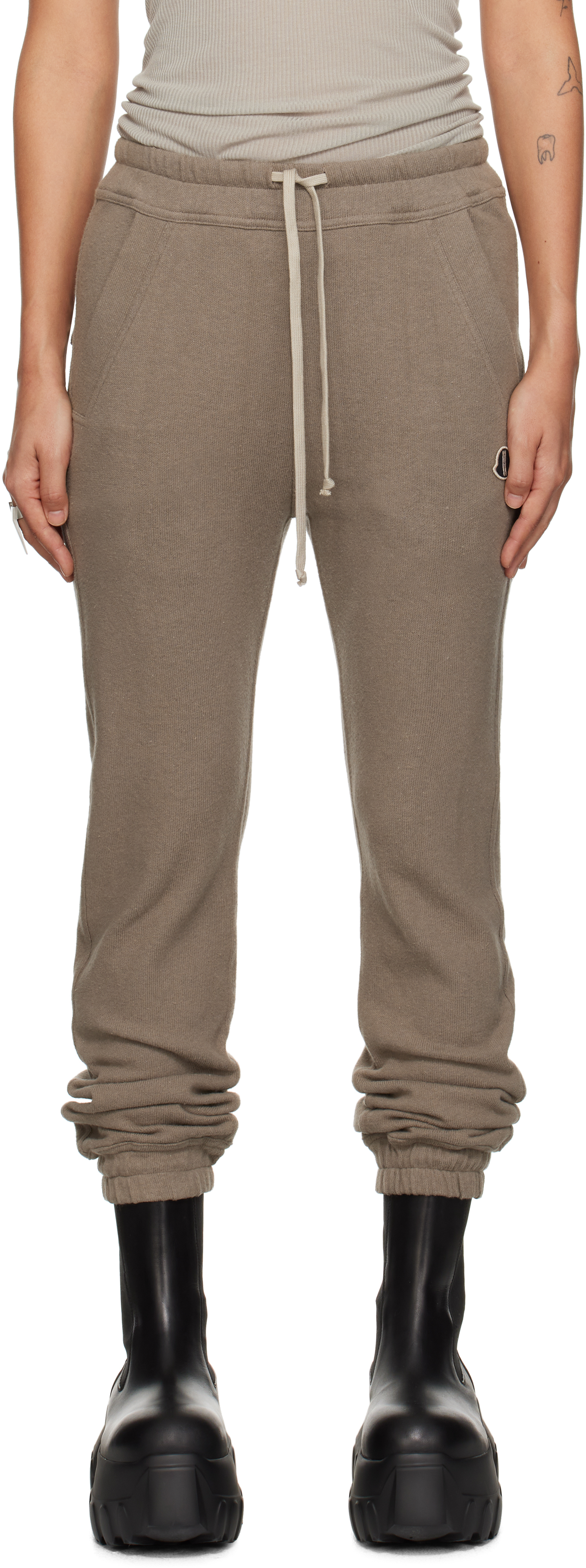 

Moncler + Серые спортивные штаны Jogger Rick Owens, Dust