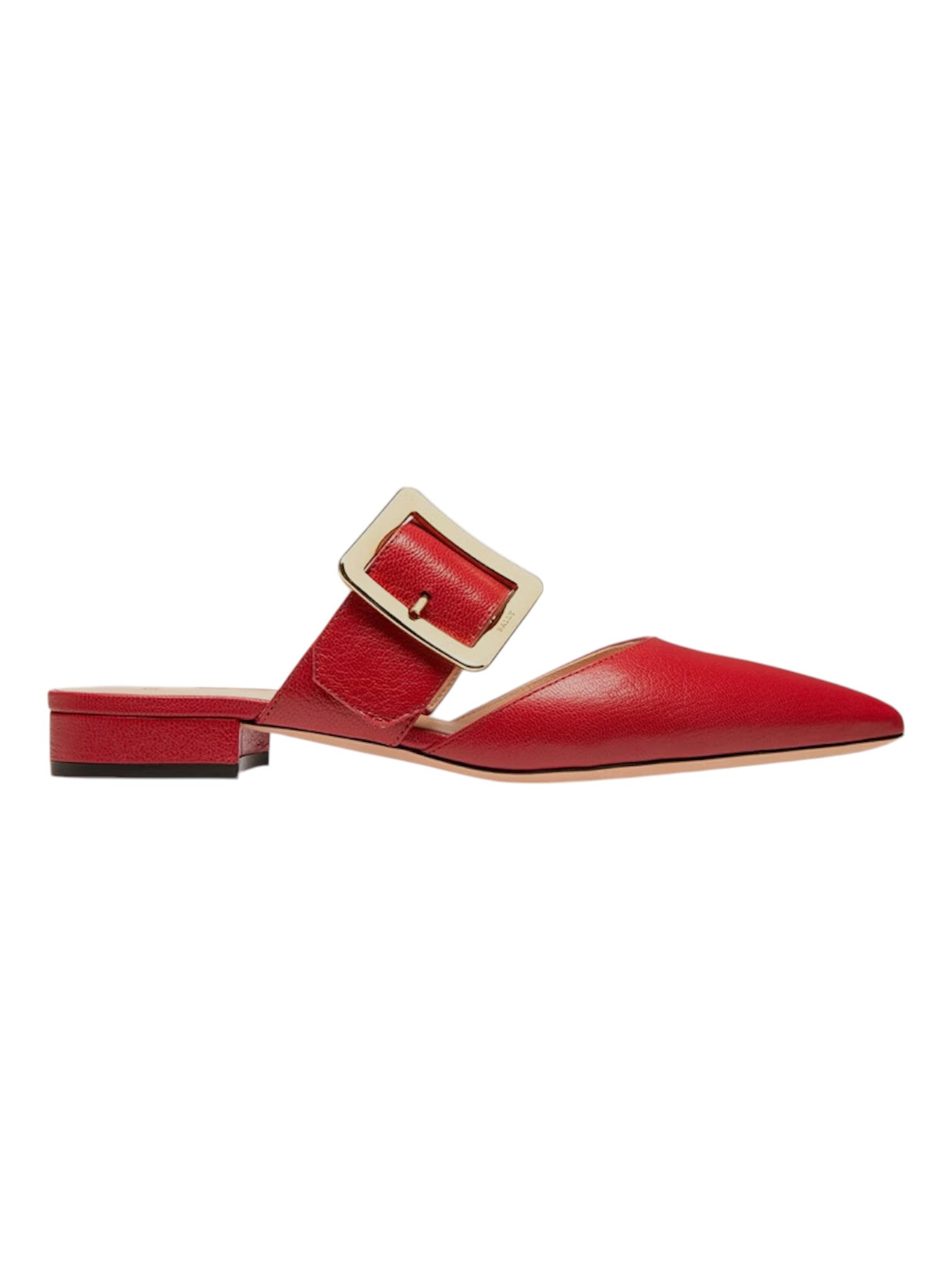 Bally Jemina 6238151 Женские мюли Lipstick Calf Plain Flat из гладкой кожи, красный