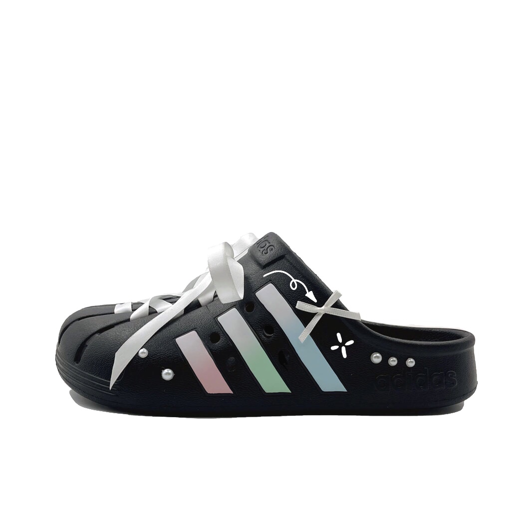 Adidas Тапочки-сабо ADILETTE без специальной функции, закрытые, унисекс, черные