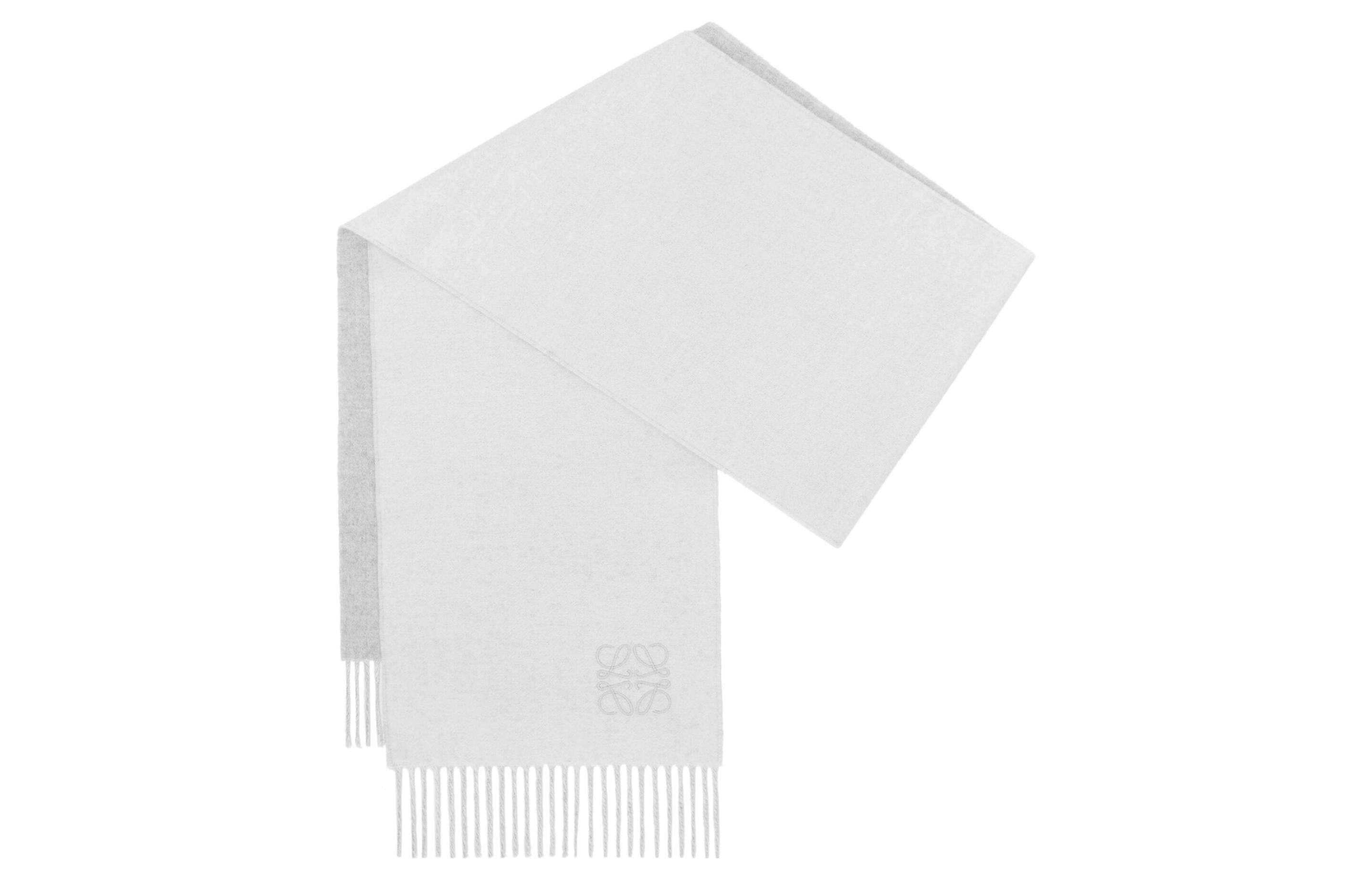 

LOEWE Вязаный шарф женский, White/Light Gray