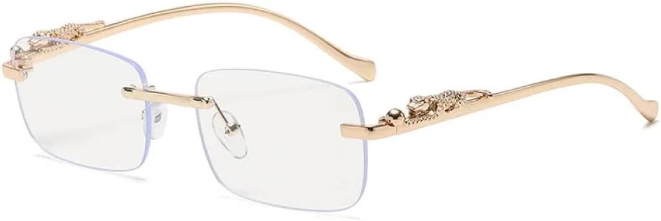 

MUTYNE Роскошные квадратные солнцезащитные очки без оправы для женщин и мужчин, модные винтажные солнцезащитные очки с металлическим оправой, Gold Transparent