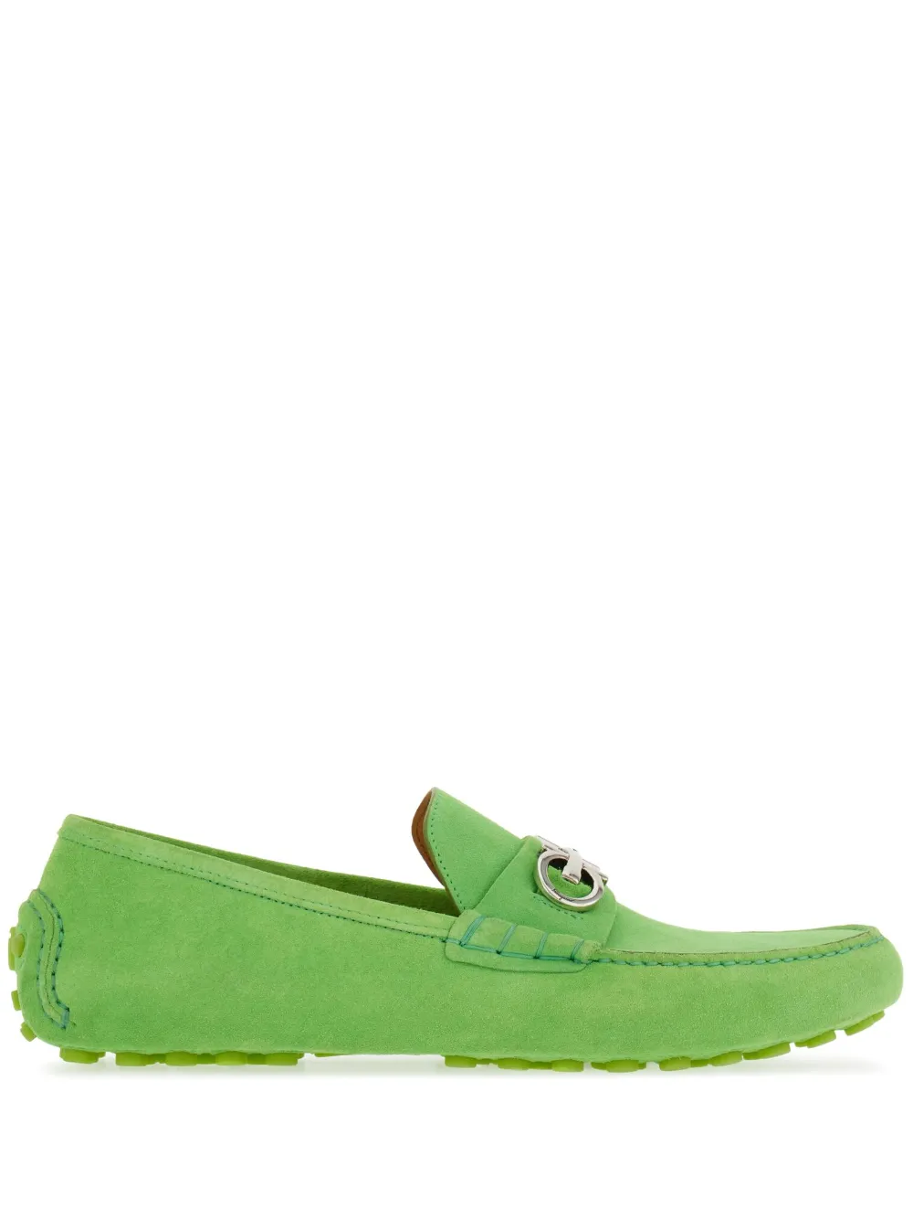 

Лоферы с пряжкой Gancini Ferragamo, зеленый