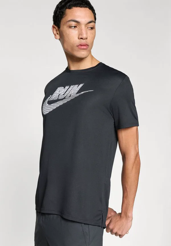 Футболка для бега на милю с элементами спорта Nike Performance, Black/White — фото 4