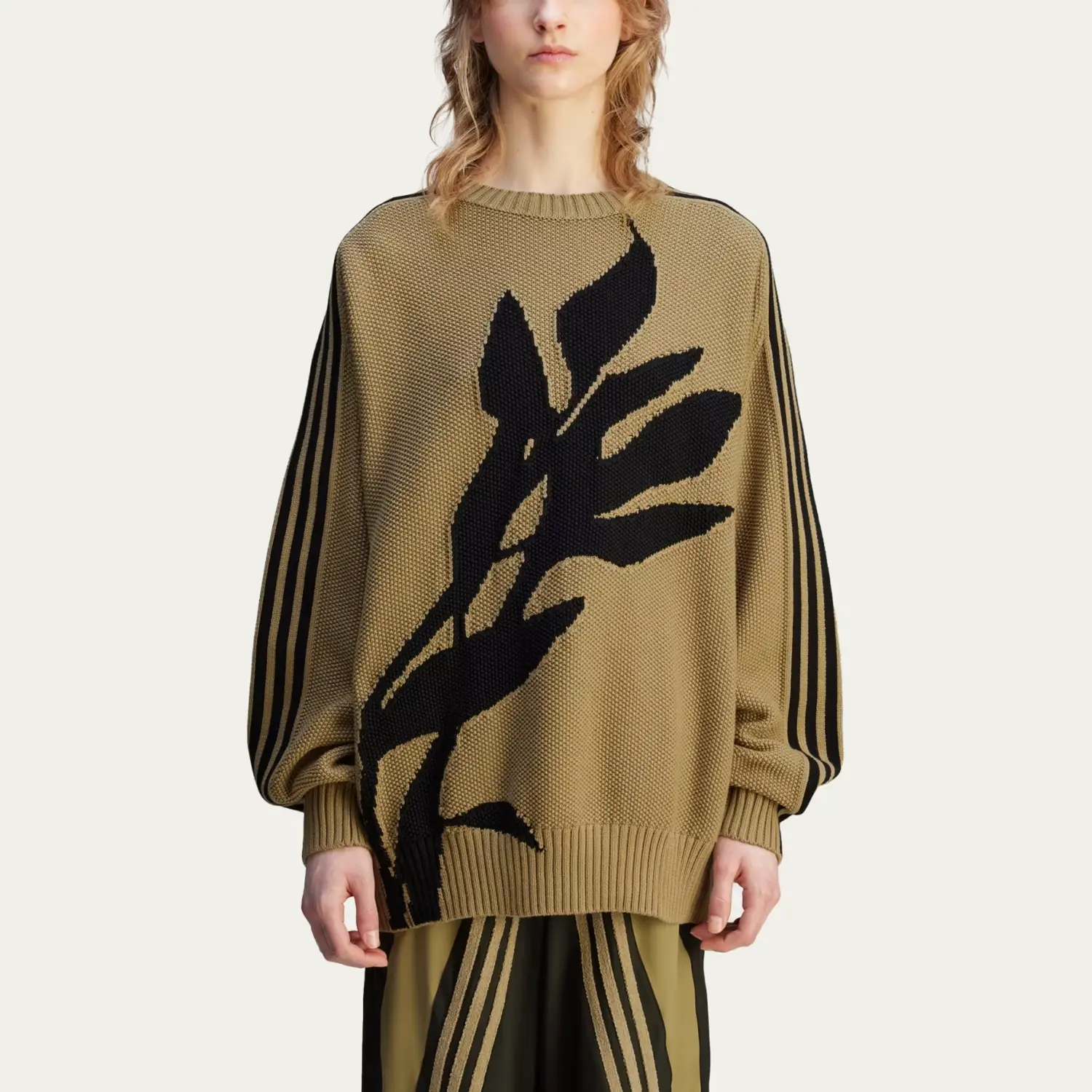 Adidas X Song For The Mute свитер с интарсией Adidas Originals, оливковый — фото 4