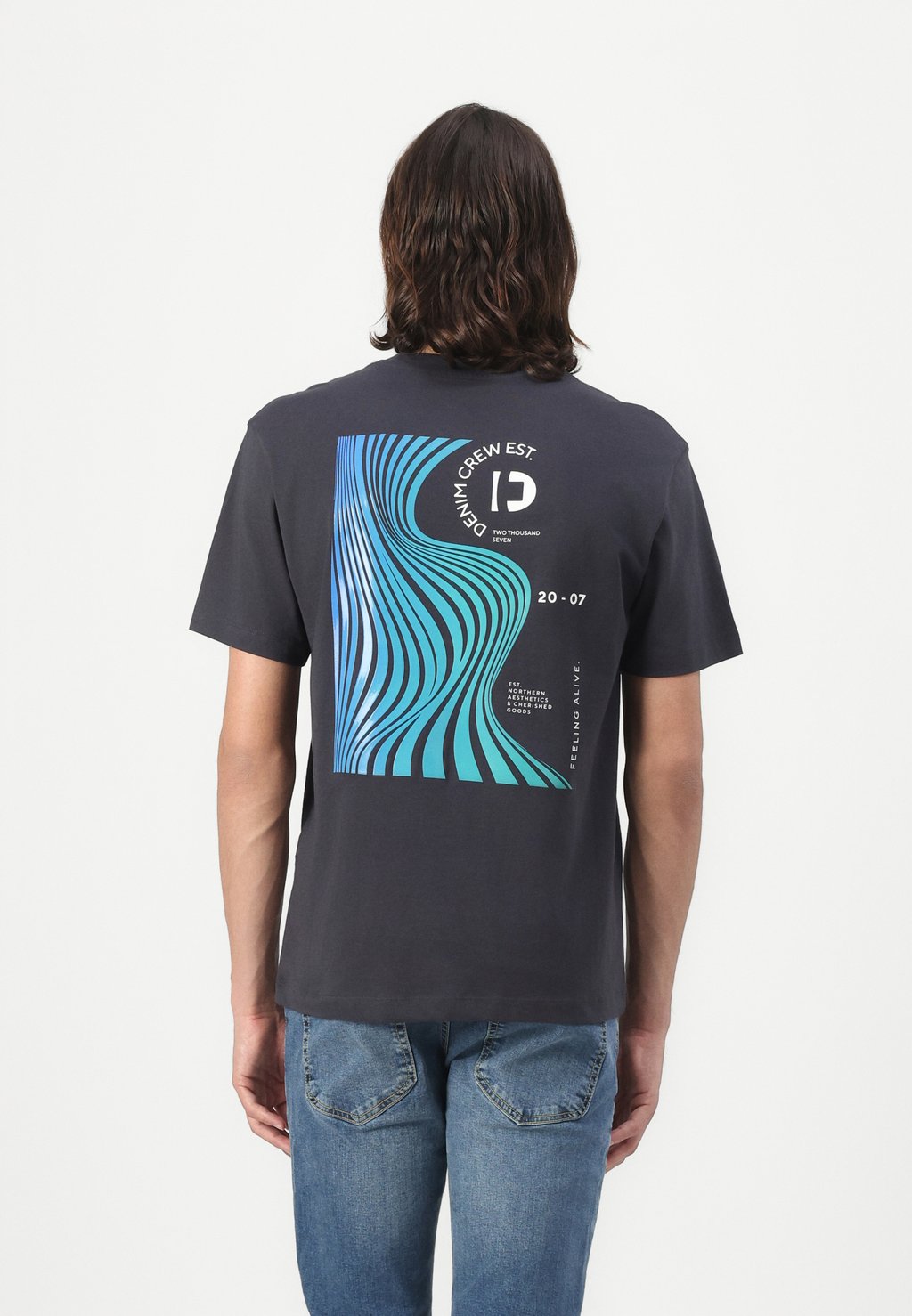 

Футболка с принтом RELAXED PHOTO PRINT TOM TAILOR DENIM, темно-серый