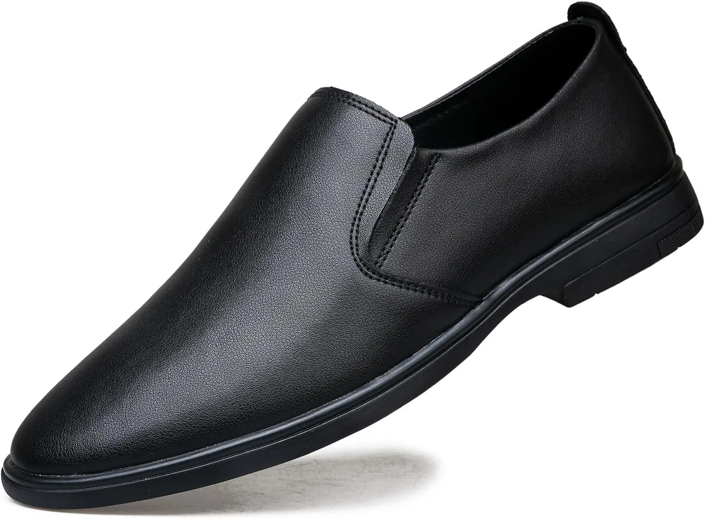 Лоферы из гладкой кожи, на низком каблуке, Black JSDWNDO