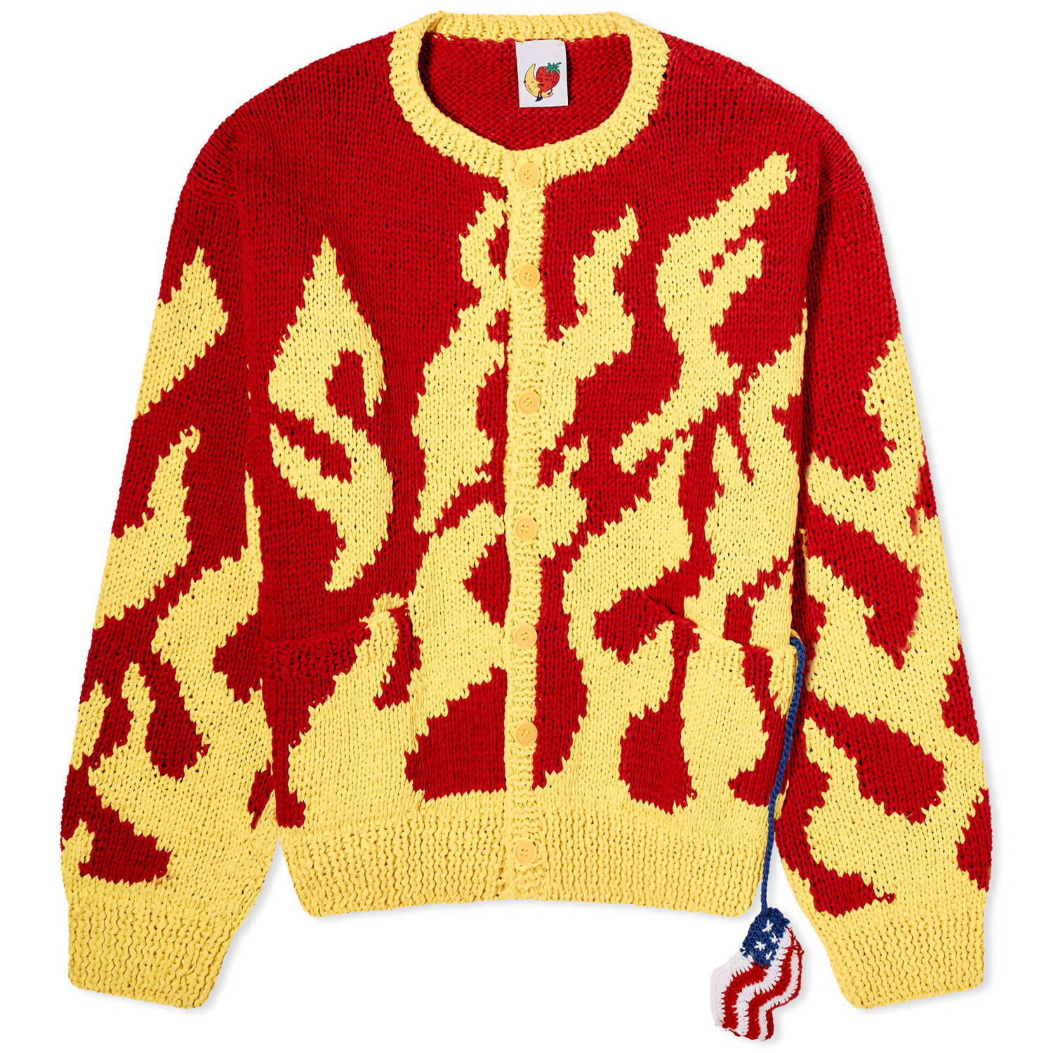 

Кардиган Sky High Farm Flame Crew Neck, красный