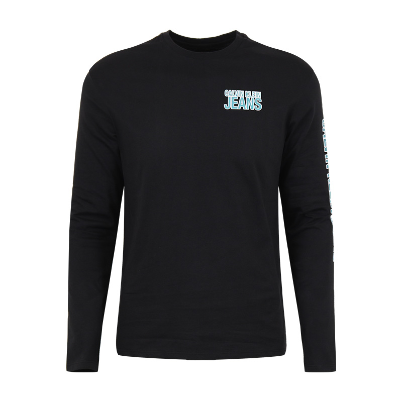 

Футболка с длинным рукавом и круглым вырезом мужская Calvin Klein, черный