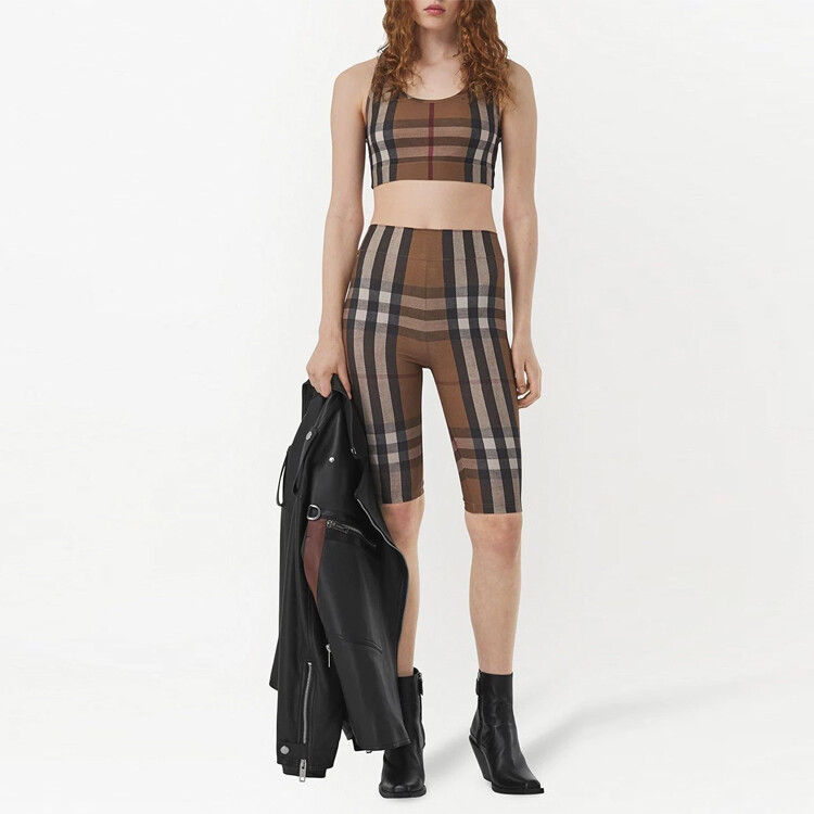 Шорты Burberry, женские, повседневные, коричневый — фото 2