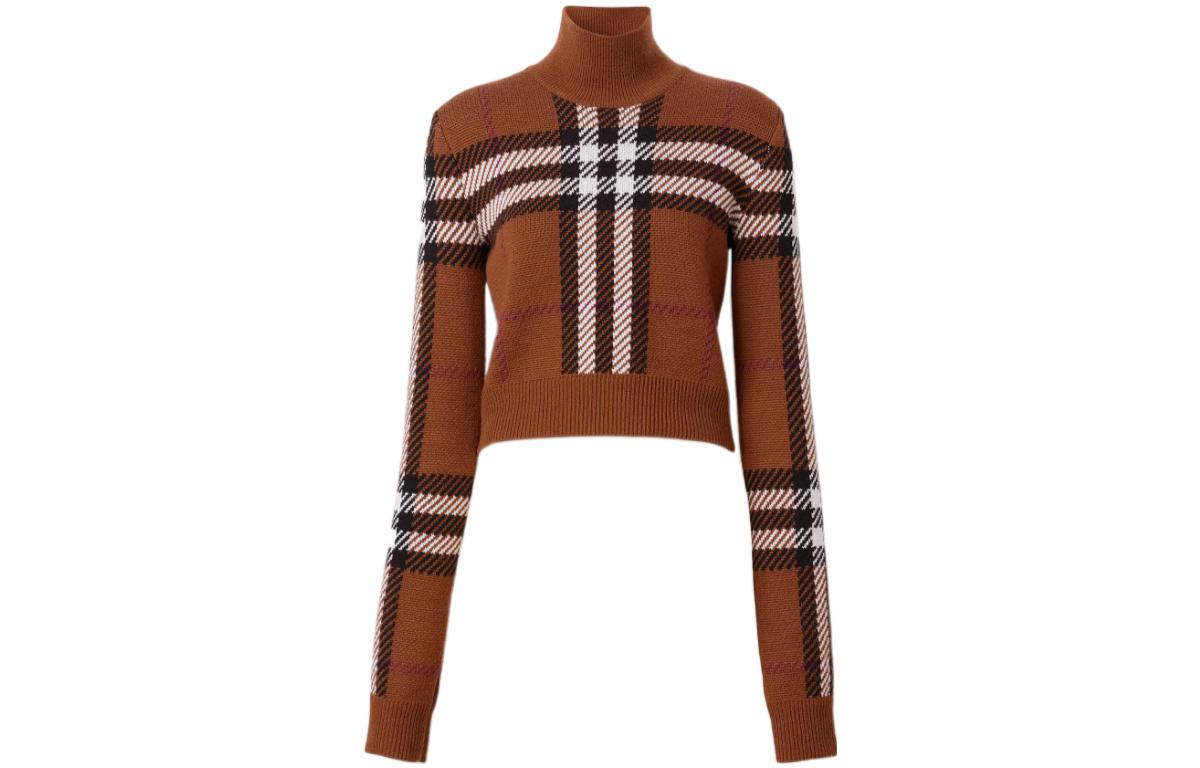 

FW22 Вязаный свитер женский березово-коричневый Burberry