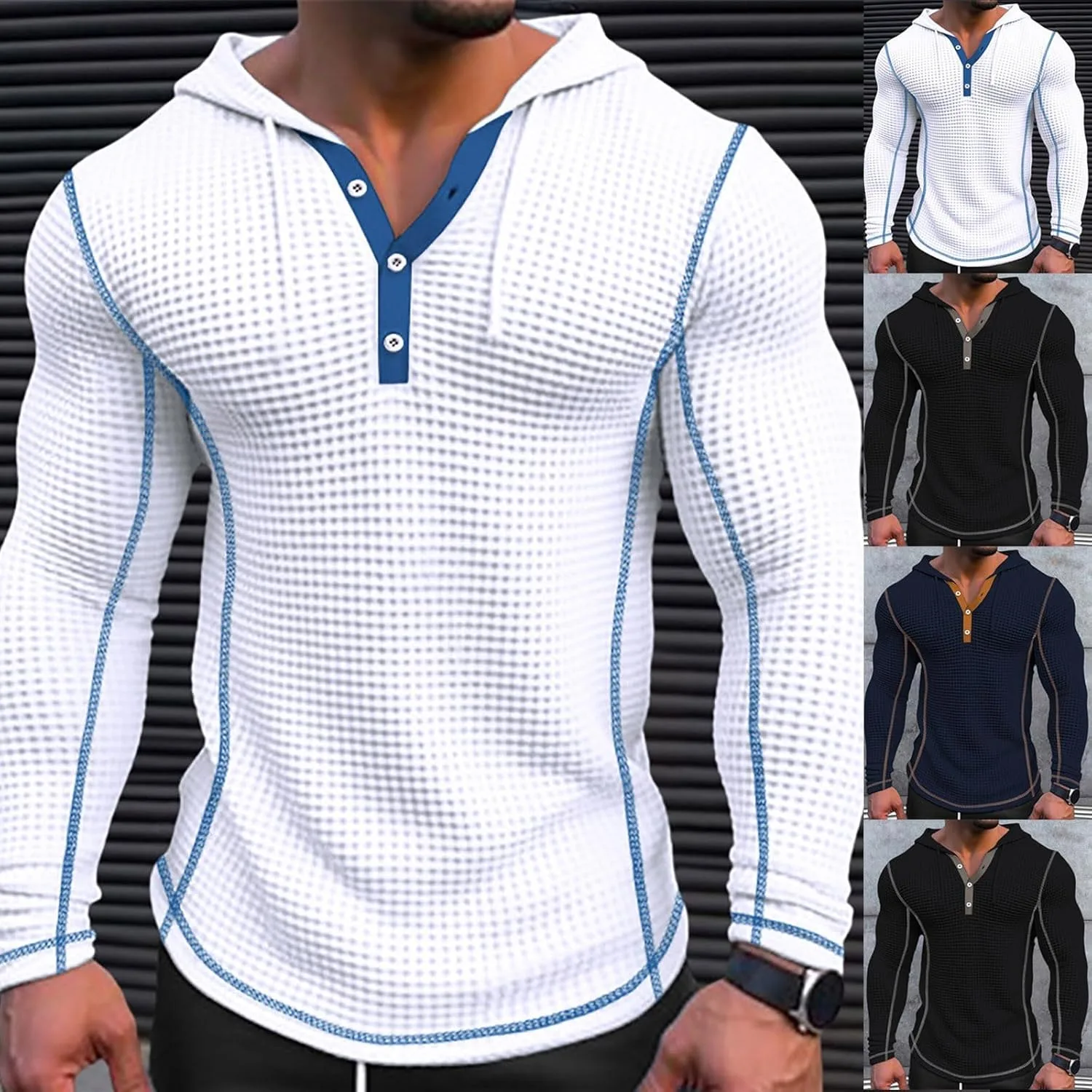 Толстовка Waffle для мужчин Muscle Fit — фото 4