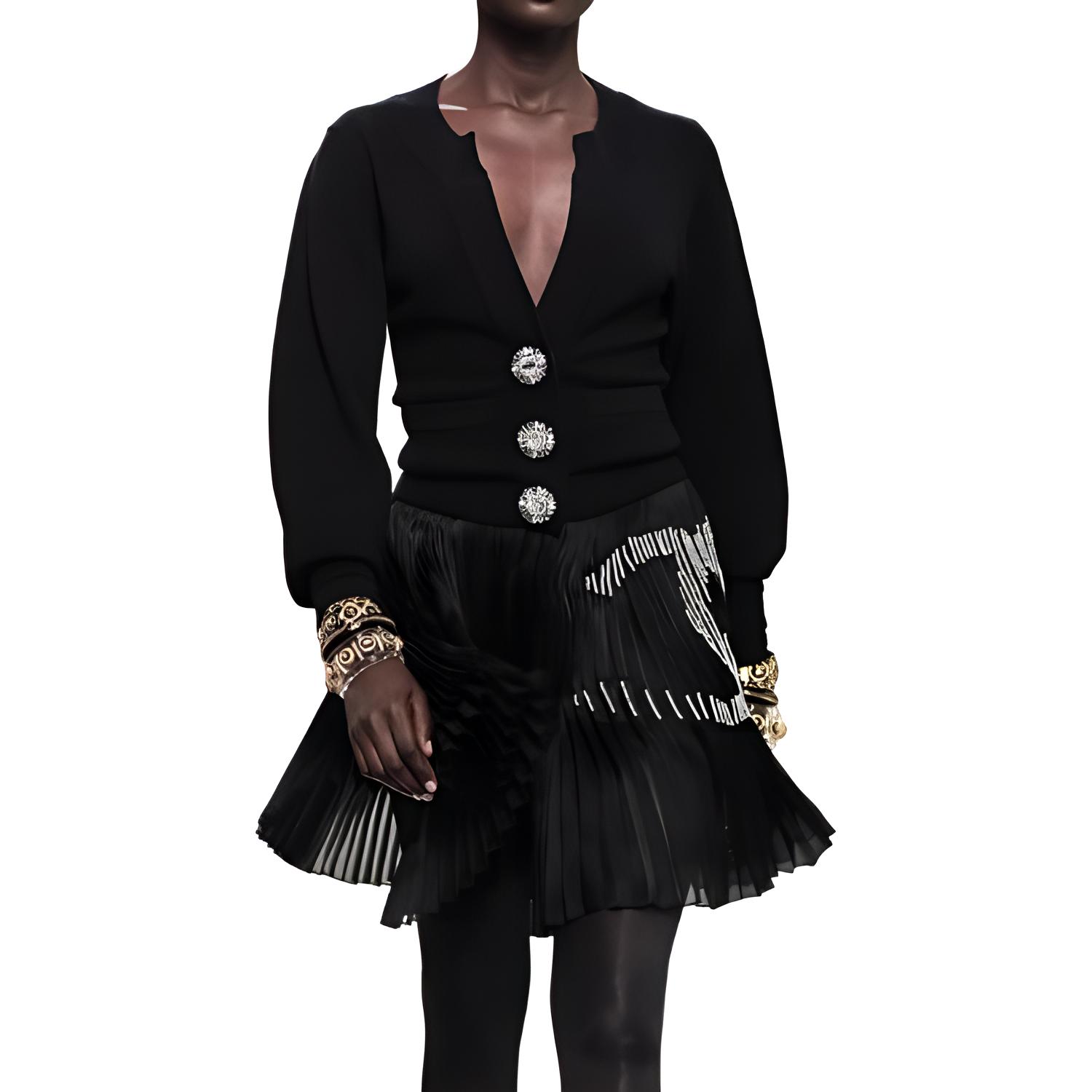 

CHANEL Повседневная короткая юбка женская черная