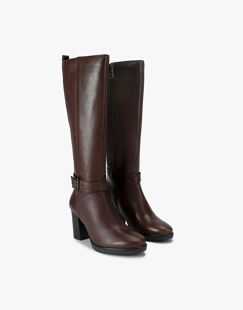 Сапоги Carvela Silver 2 с высоким коленом из темно-коричневой кожи — фото 2