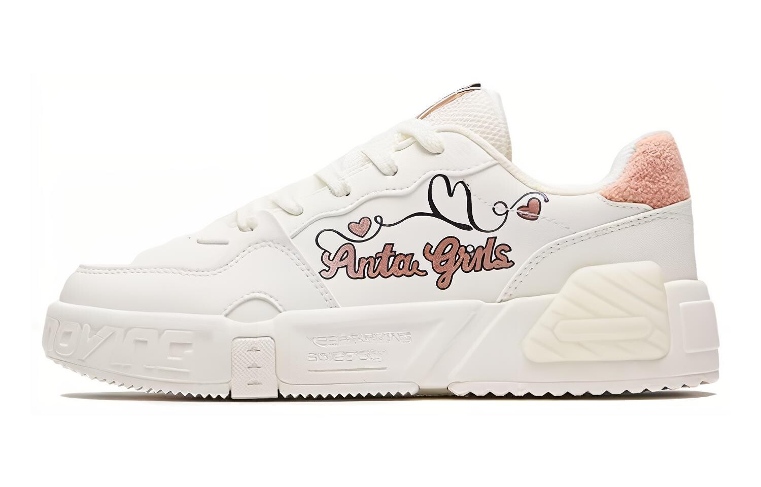 

Детские кроссовки для скейтбординга GS Low-top белые/розовые Anta Kids
