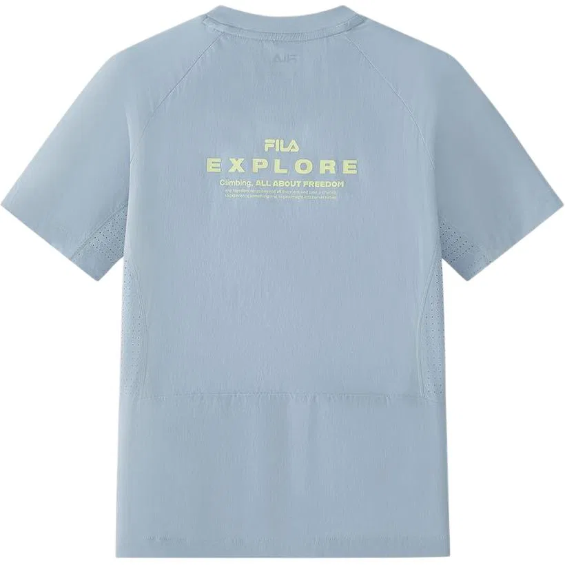 Футболка с круглым вырезом FILA KIDS Lin Gray Blue — фото 3