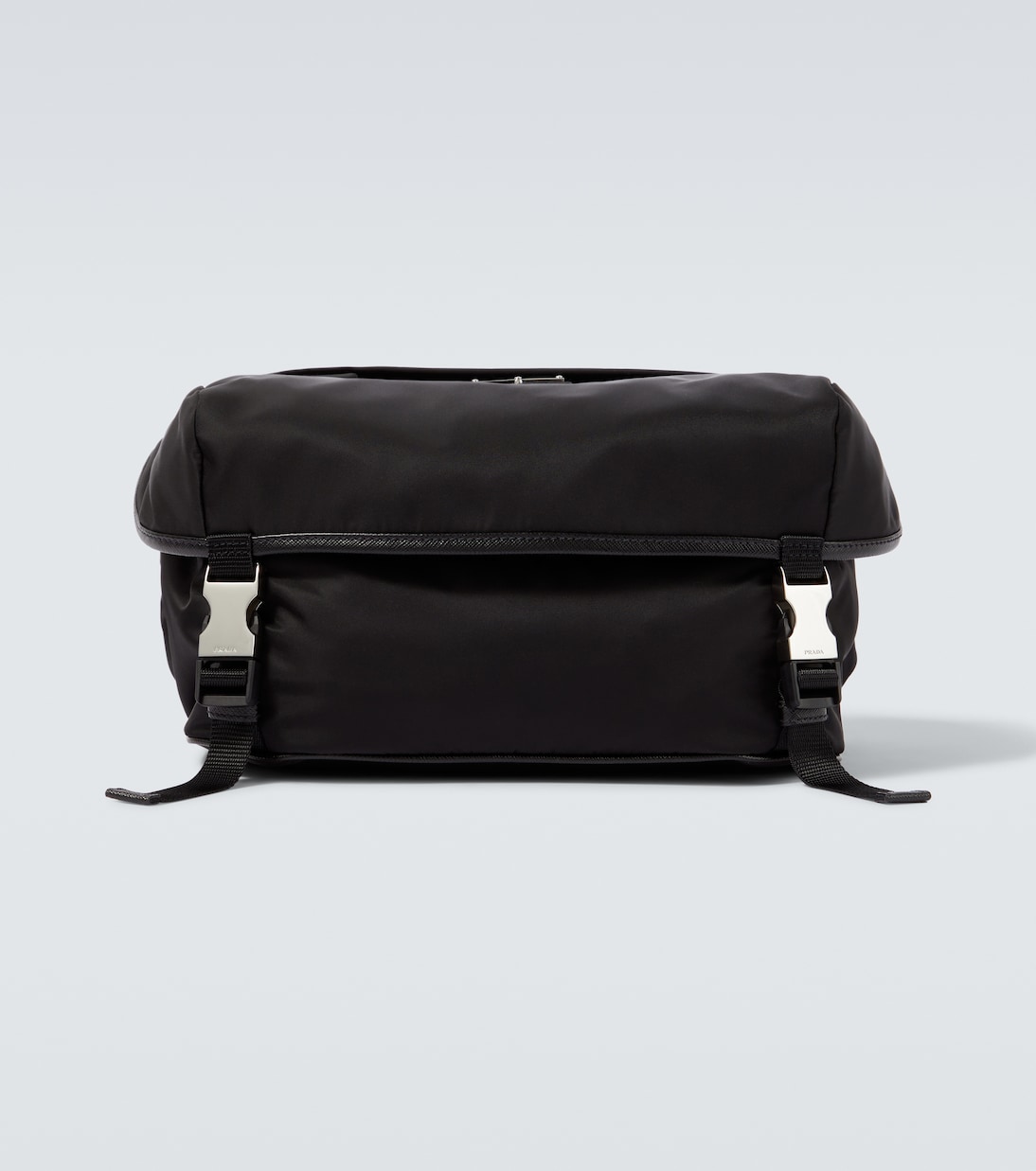 

Сумка через плечо с отделкой из кожи Re-Nylon Prada, черный