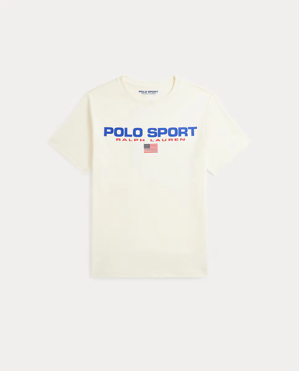 

Футболка унисекс хлопок Поло Спорт Polo Ralph Lauren, цвет Crema