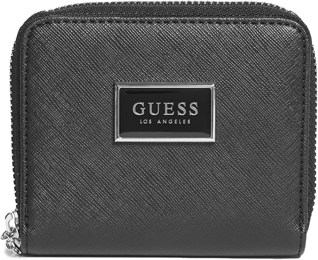 

GUESS Factory женский кошелек Abree Medium Saffiano на молнии, Black Floral Print