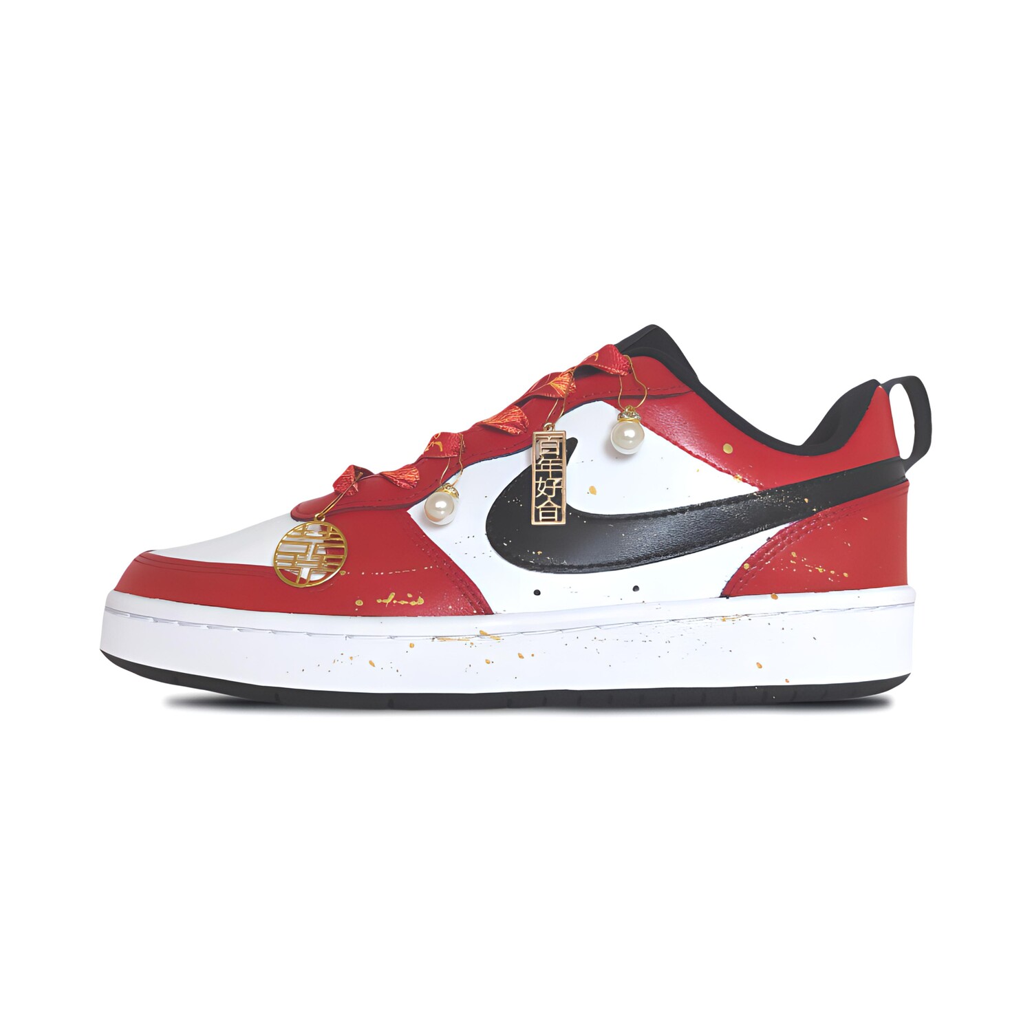 

Кроссовки Nike Court Borough Kids' Skateboarding Shoes Grade School, красный