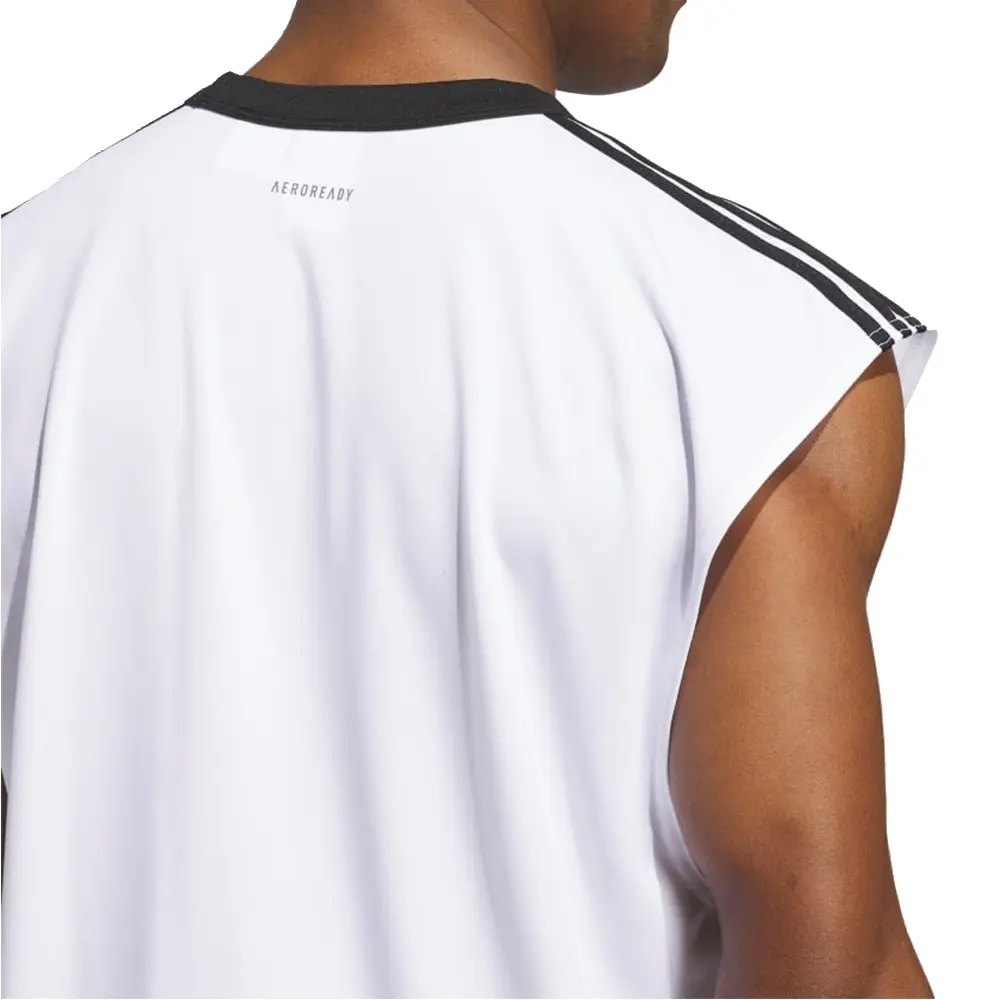 Жилет adidas Basketball All World Vest 'White Black' — фото 3