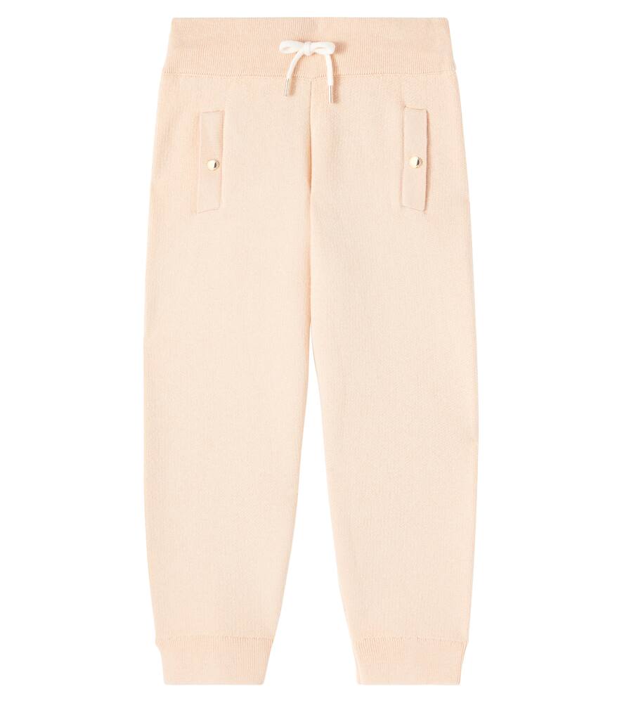 

Хлопковые и шерстяные брюки с логотипом Chloé Kids, Rabane