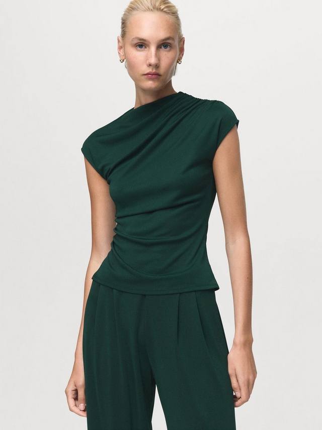 

Асимметричный топ с драпировкой Lei Mango, Dark Green