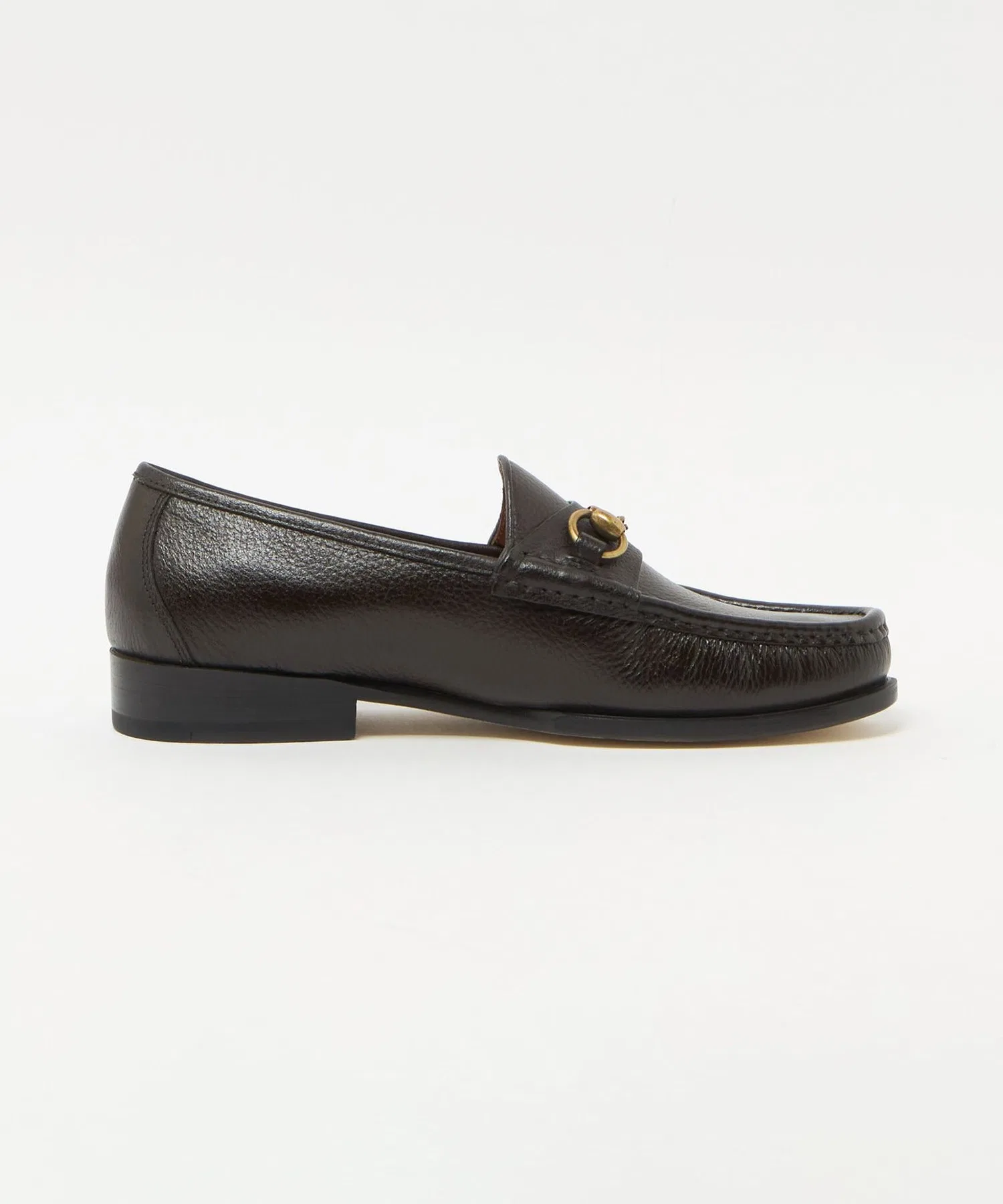 Мужские лоферы POLPETTA Grain Leather Bit Loafer — фото 4