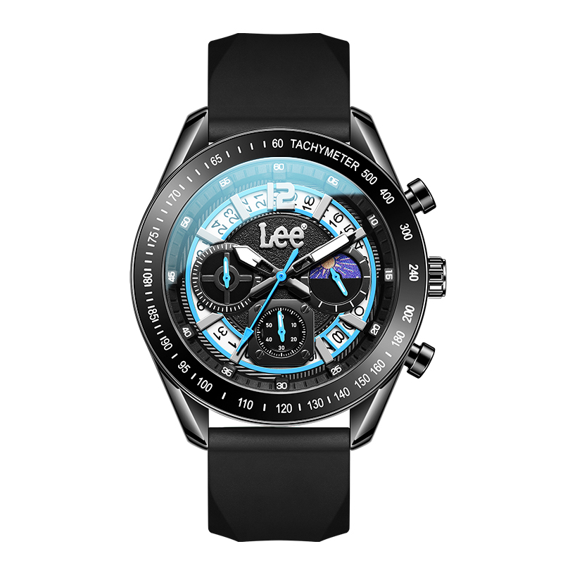 

Lee Часы Wrist Watch Quartz Movement Silicone Strap Black Dial Men's Watch Node Holiday Classic Box, 69LEF-M470P1DB-1SSY