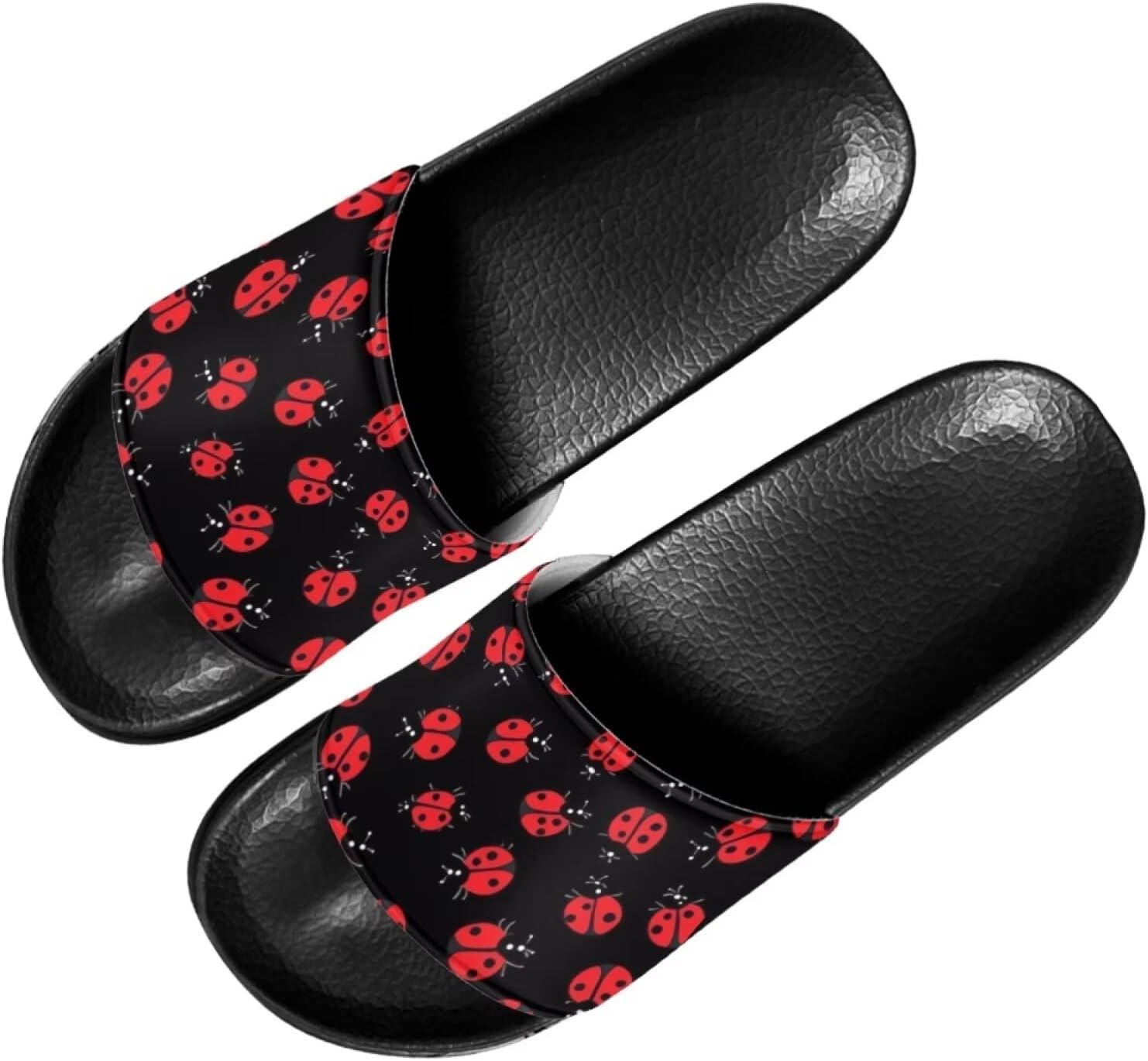 

Женские сандалии Forchrinse Sunflower Bee, повседневные слайд-сандалии, легкие тапочки для душа, дома и на пляже, черный/красный