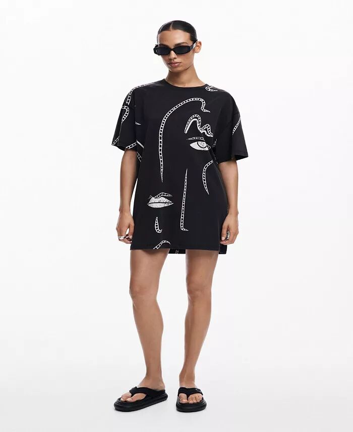 

Женское иллюстрированное платье Desigual, черный