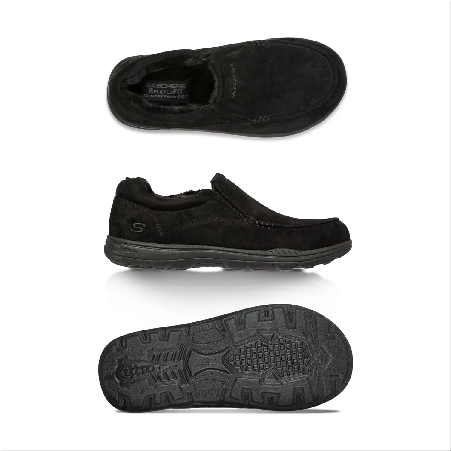 Тапочки для мужчин Skechers, черный — фото 3