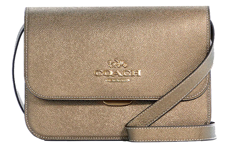 

COACH Кожаная сумка через плечо Брайон среднего размера женская золотая