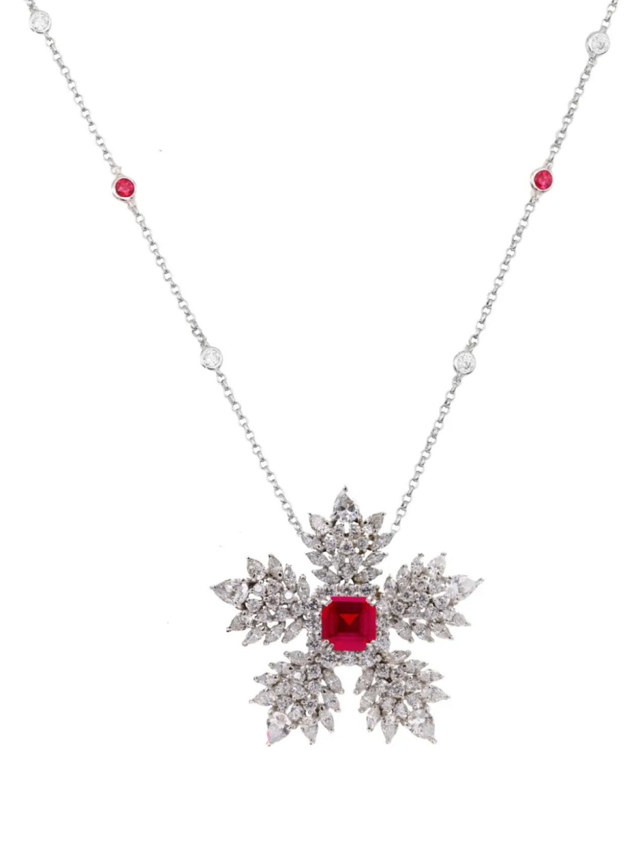 

Ожерелье Rouge Noel Juwelina Paris, серебряный