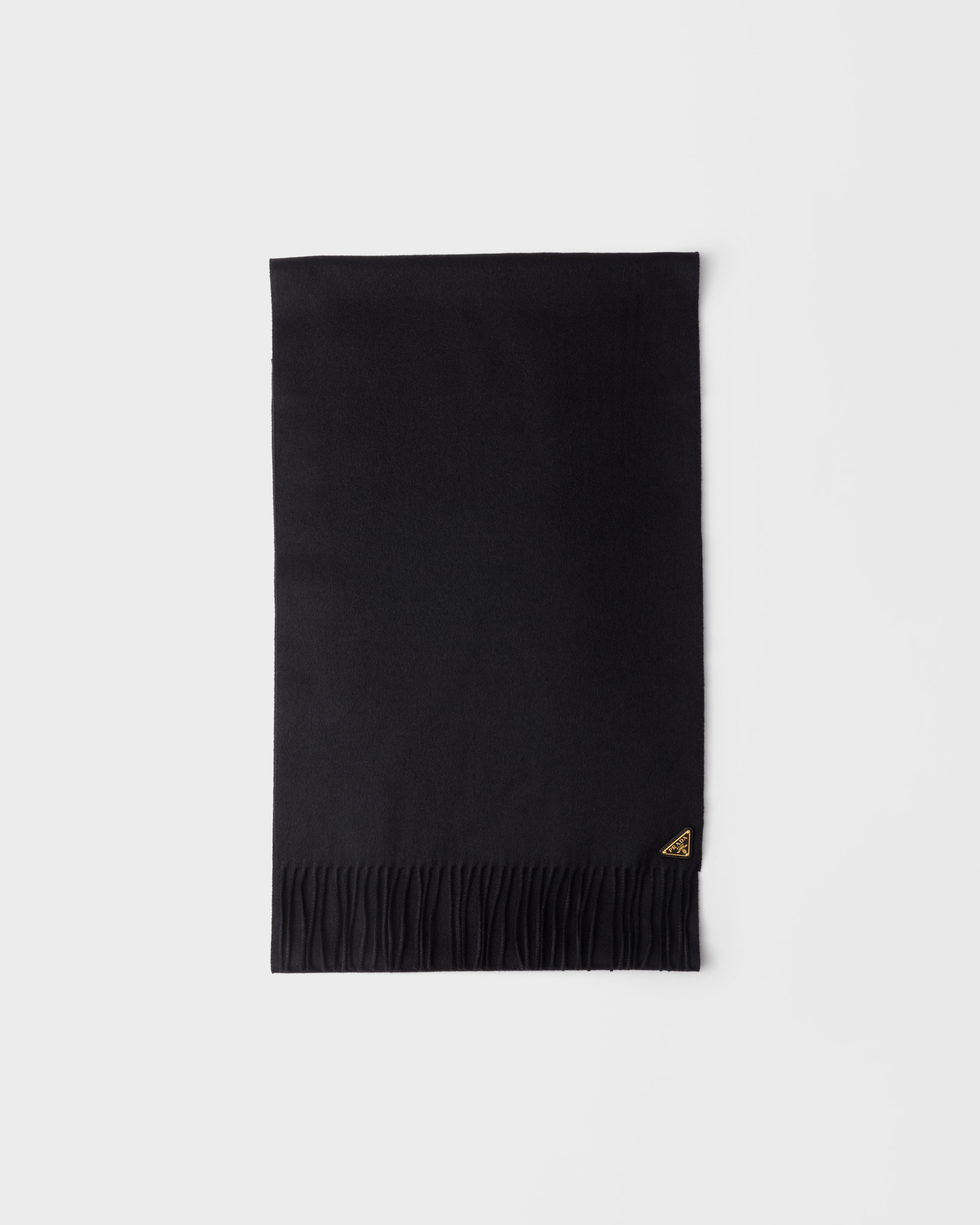 

Шарф из шелка и кашемира Prada, черный