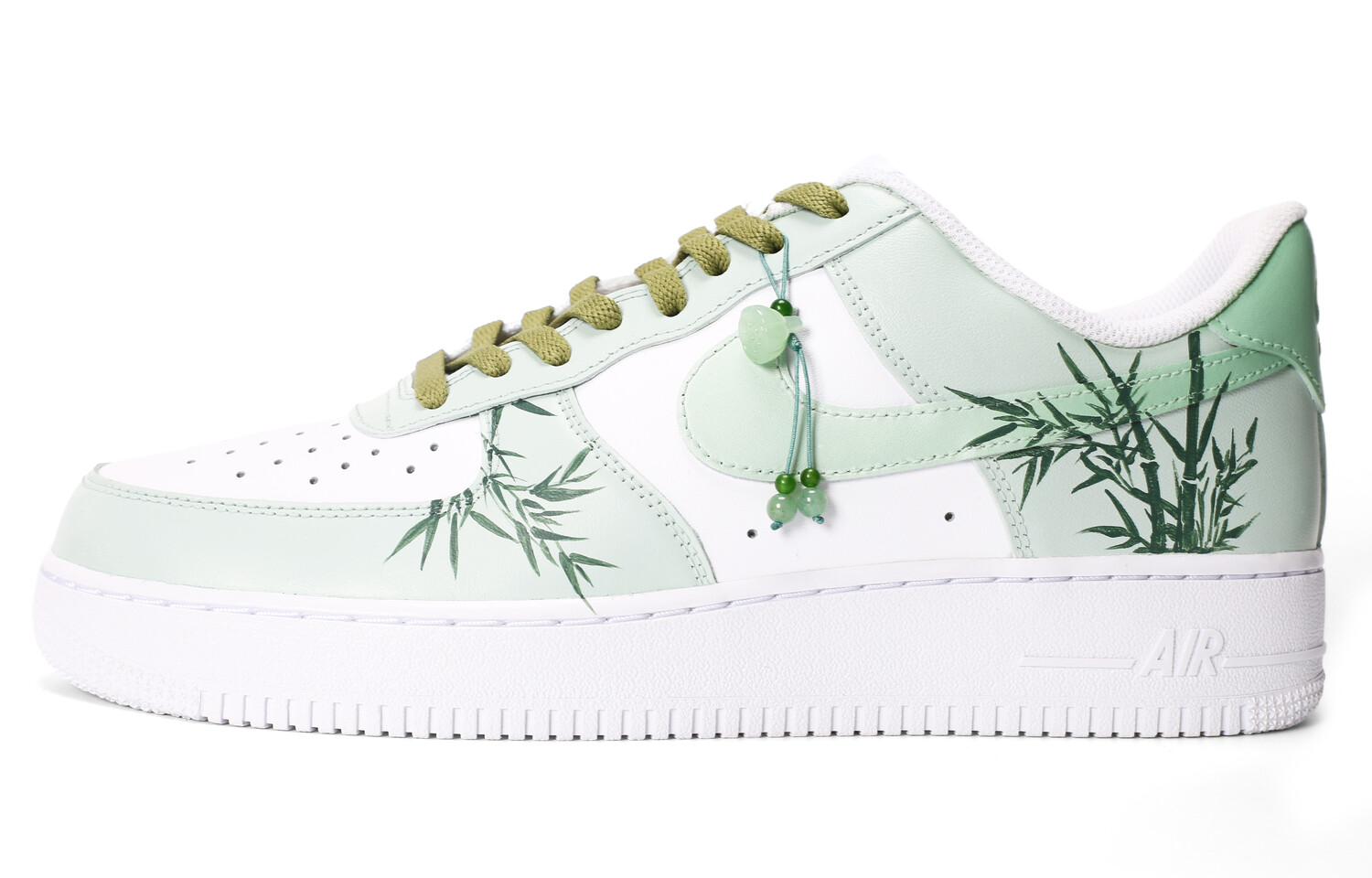 

Кроссовки Nike Air Force 1 Skateboarding Shoes Unisex Low-top White, светло-зеленый