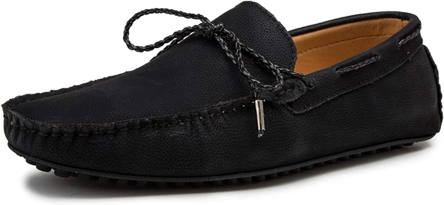 

Мужские лоферы Sylaiwao, повседневные шлепанцы и корабельные туфли для улицы, черный