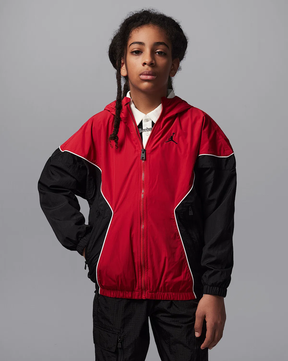 Big Kids' Essential Draft Jacket Jordan, Gym Red