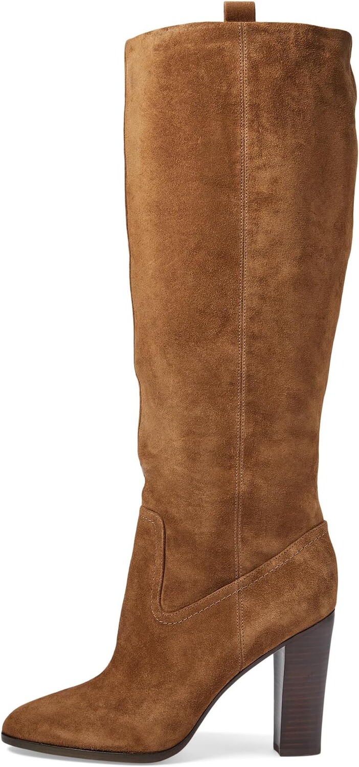 Сапоги Vesper Wide Calf Veronica Beard, цвет Mocha Brown Suede — фото 4