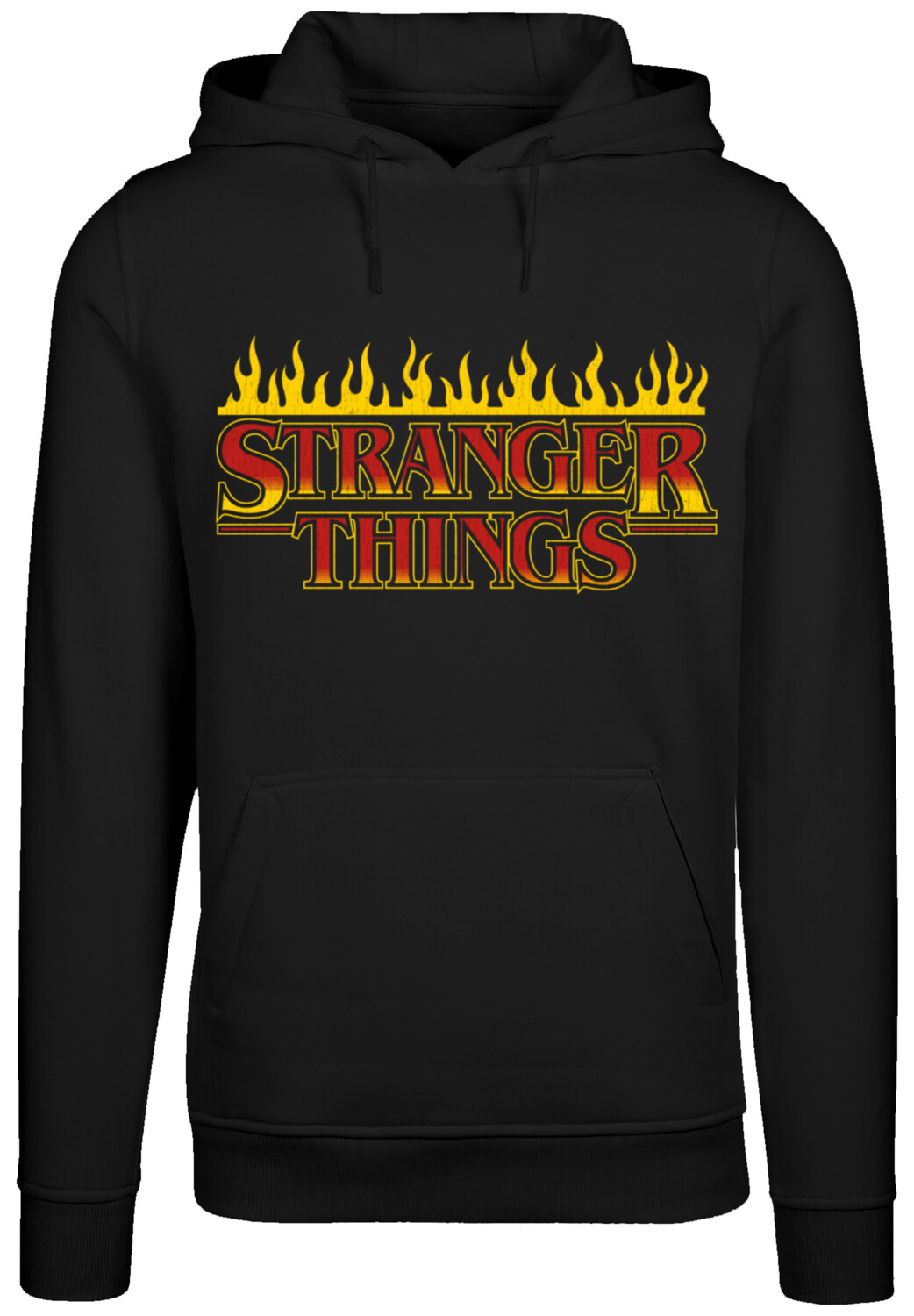 

Пуловер F4NT4STIC Hoodie Stranger Things Fire Logo Men Netflix TV Series, черный